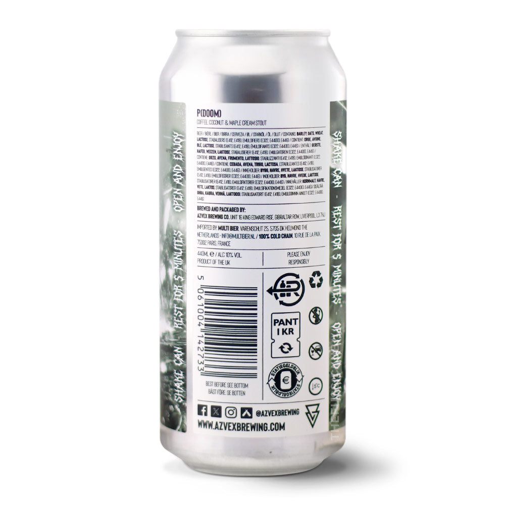 Azvex Brewing Company p-doom Coffee Coconut and Maple Stout - Imperial / Double Pastry craft beer home delivery UK