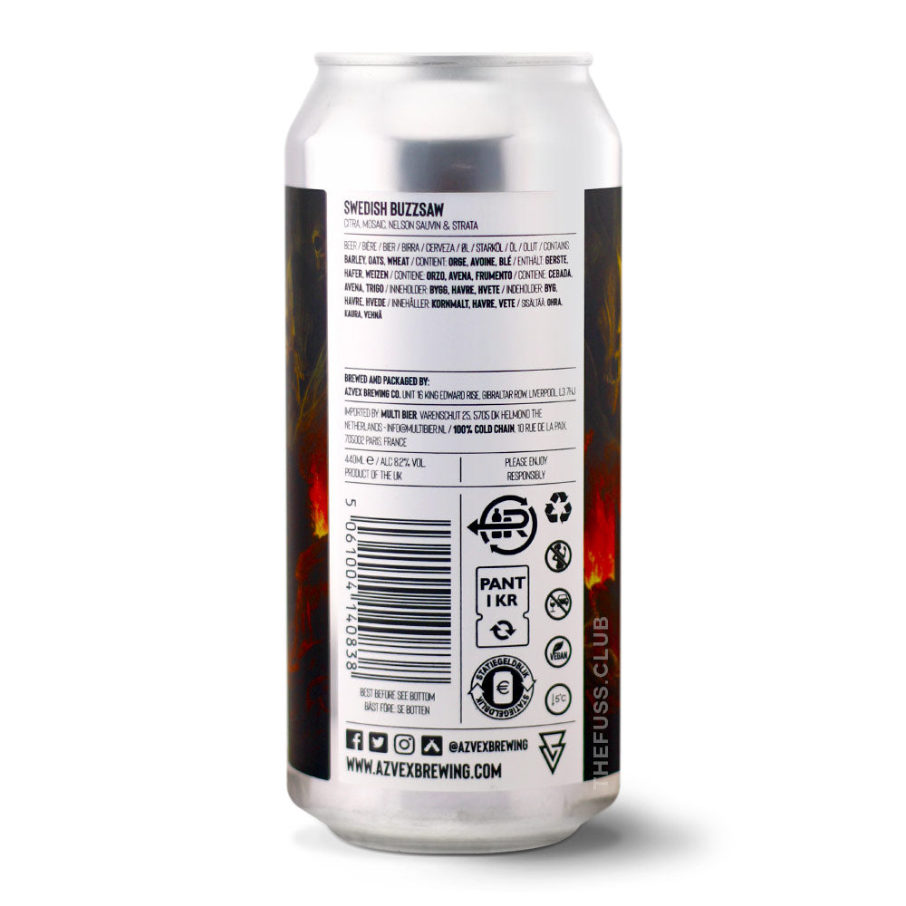 Azvex Brewing Company Swedish Buzzsaw IPA - Imperial / Double New England / Hazy craft beer home delivery UK