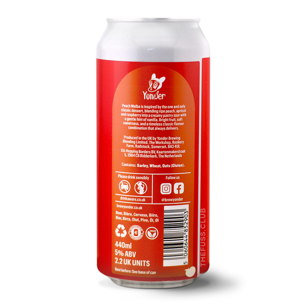 Yonder Brewing Peach Melba Sour - Smoothie / Pastry craft beer home delivery UK