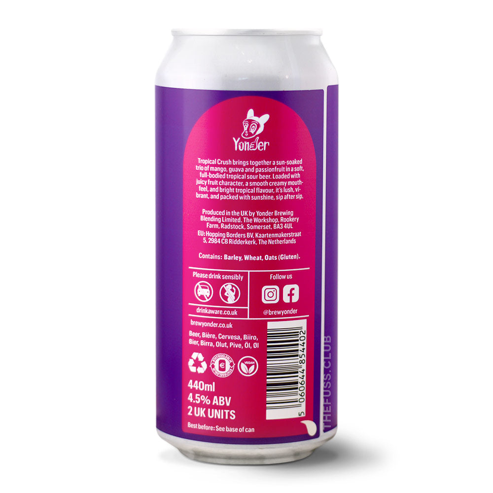 Yonder Brewing Tropical Crush Sour - Smoothie / Pastry craft beer home delivery UK