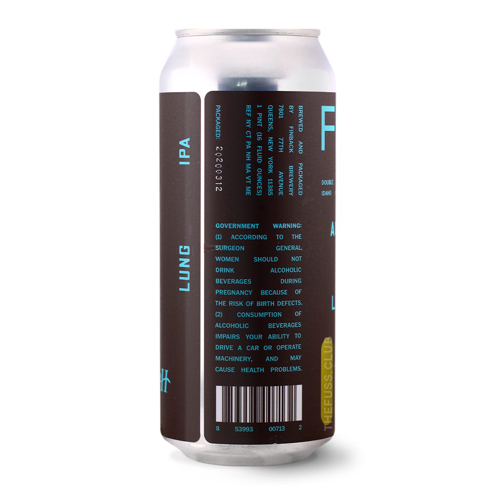 Finback Brewery Aqualung IPA - Imperial / Double New England / Hazy craft beer home delivery UK