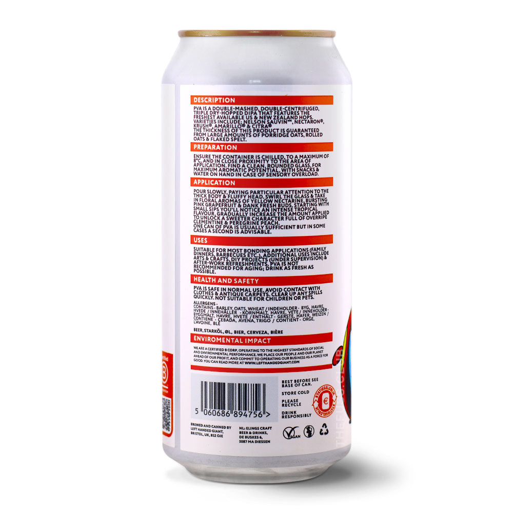 Left Handed Giant PVA (Pretty Viscous Ale) IPA - Imperial / Double New England / Hazy craft beer home delivery UK