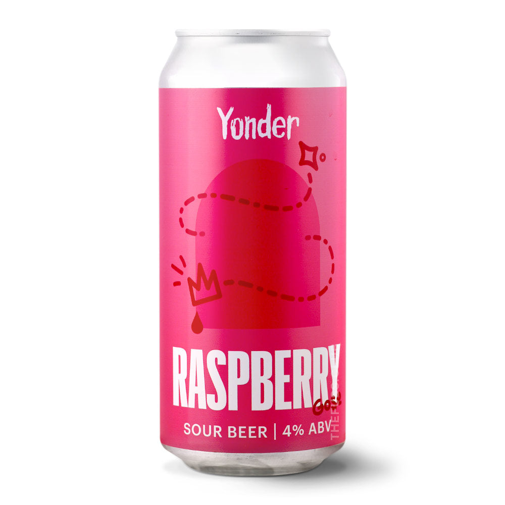 Yonder Brewing Raspberry Gose Sour - Fruited Gose craft beer home delivery UK