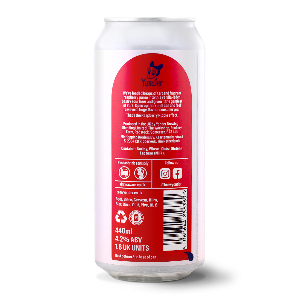 Yonder Brewing Raspberry Ripple Sour - Smoothie / Pastry craft beer home delivery UK