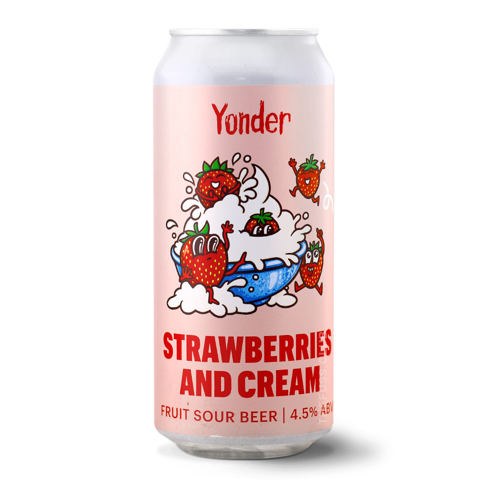 Yonder Brewing Strawberries And Cream Sour - Smoothie / Pastry craft beer home delivery UK