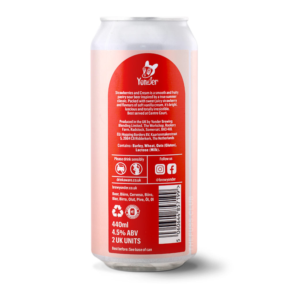 Yonder Brewing Strawberries And Cream Sour - Smoothie / Pastry craft beer home delivery UK