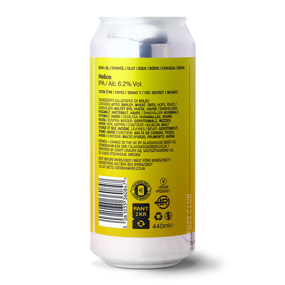 GlassHouse Beer Co Helios IPA - New England / Hazy craft beer home delivery UK