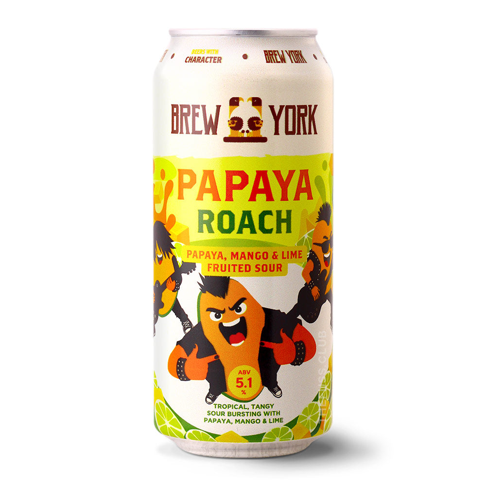 Brew York Papaya Roach Sour - Fruited craft beer home delivery UK