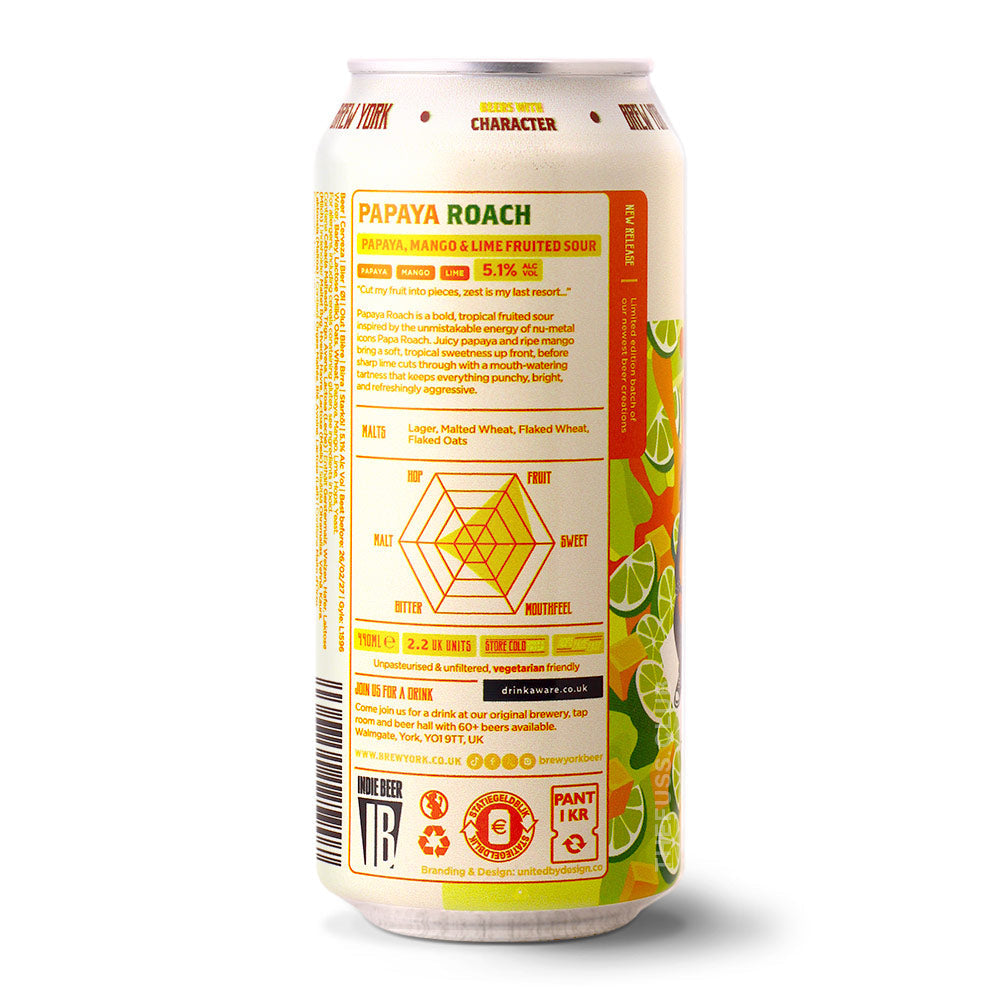 Brew York Papaya Roach Sour - Fruited craft beer home delivery UK
