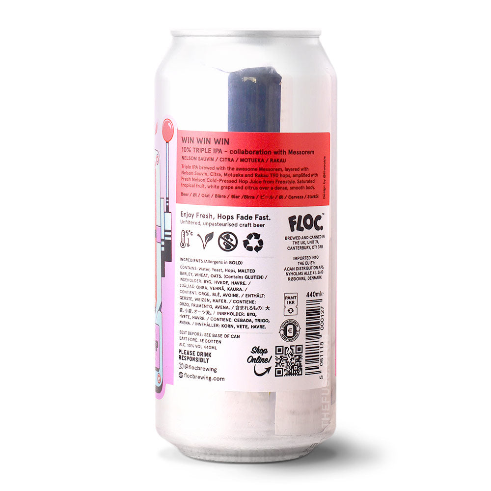 Floc. Win Win Win IPA - Triple New England / Hazy craft beer home delivery UK