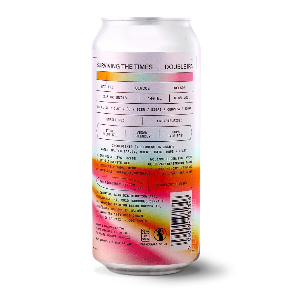Two Flints Brewery Surviving The Times IPA - Imperial / Double New England / Hazy craft beer home delivery UK