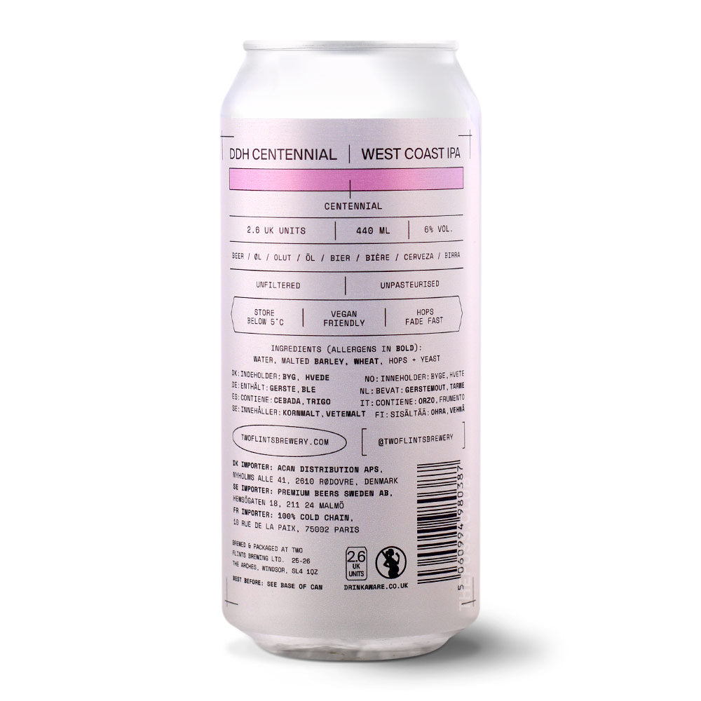 Two Flints Brewery DDH Centennial IPA - American craft beer home delivery UK