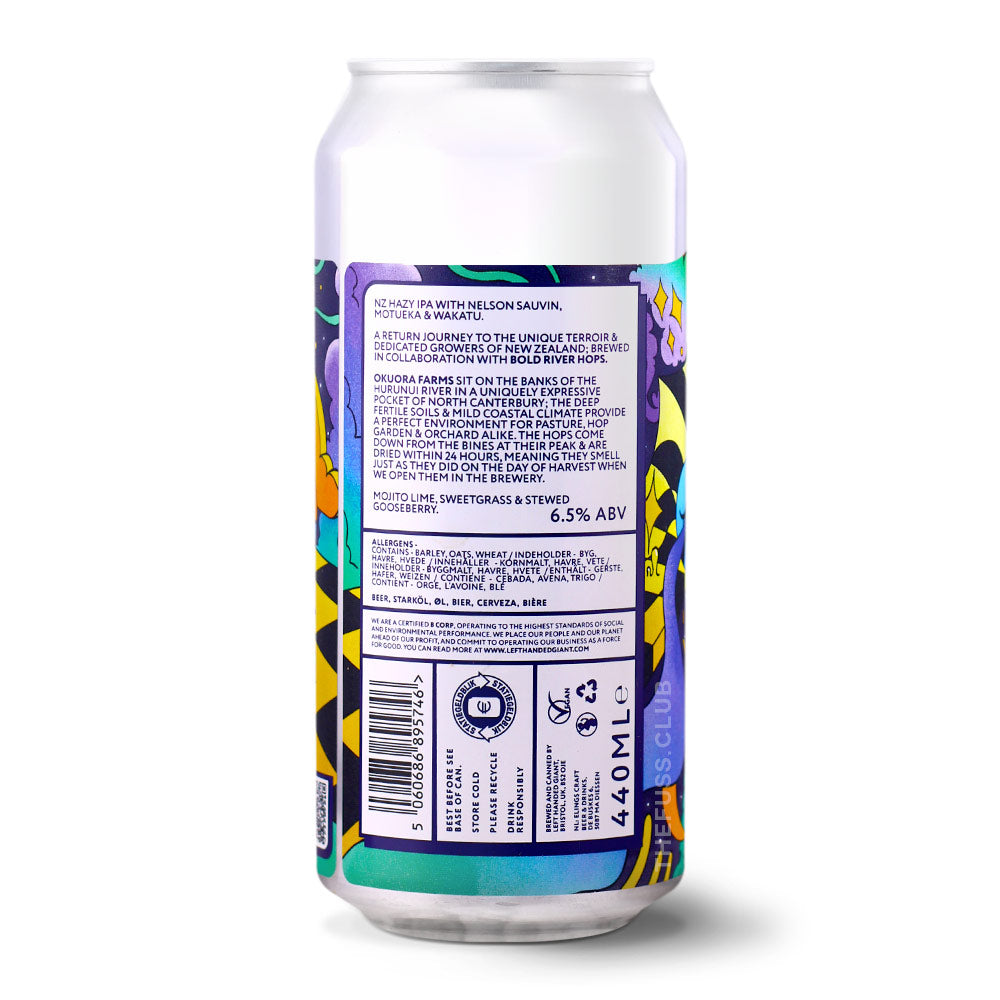 Left Handed Giant Kiwi Aura '26: Bold River Hops IPA - New Zealand craft beer home delivery UK