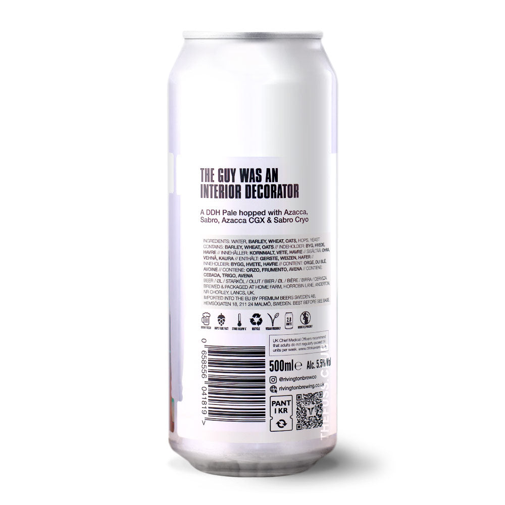 Rivington Brewing Co The Guy Was An Interior Decorator Pale Ale - New England / Hazy craft beer home delivery UK