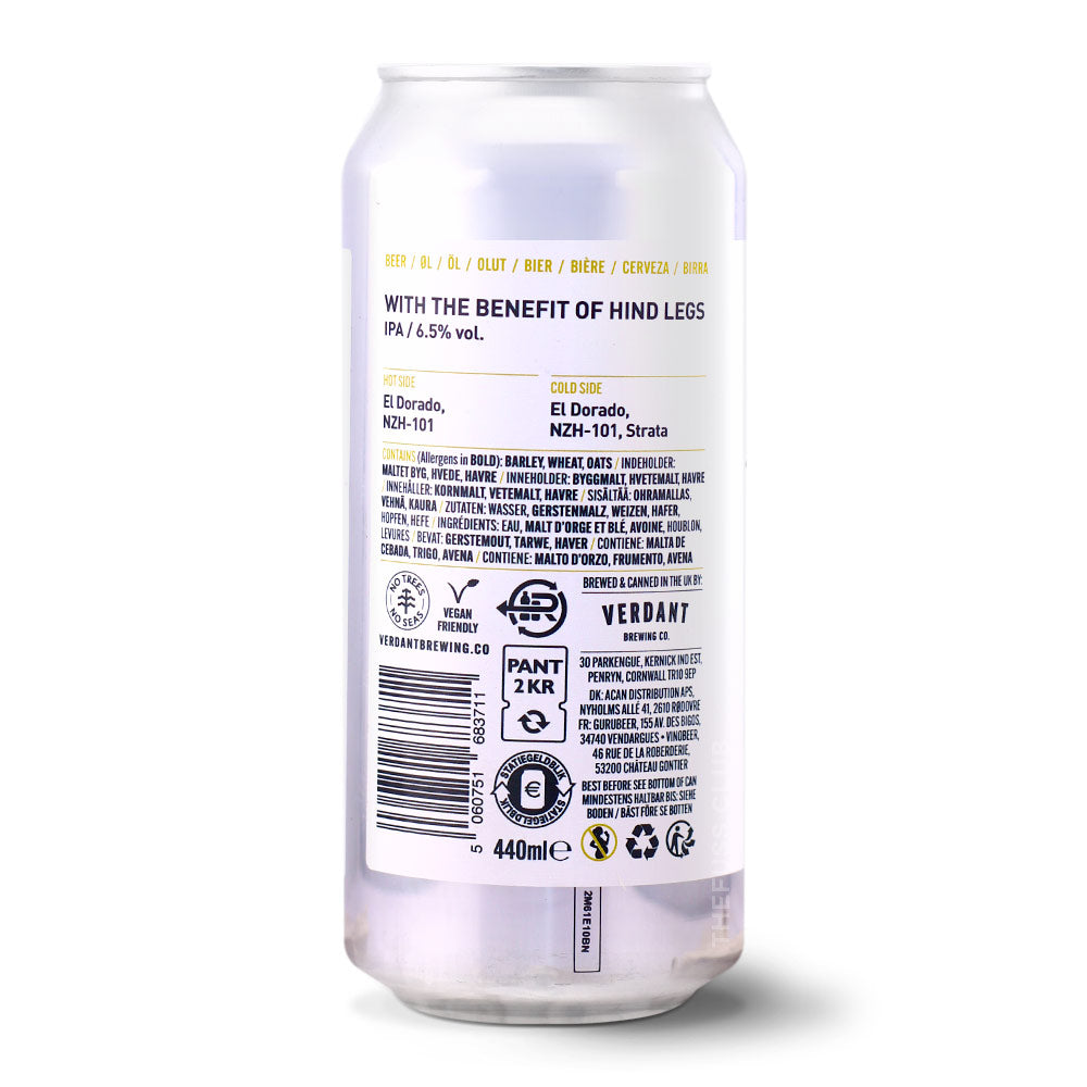 Verdant Brewing Co With The Benefit Of Hind Legs IPA - New England / Hazy craft beer home delivery UK