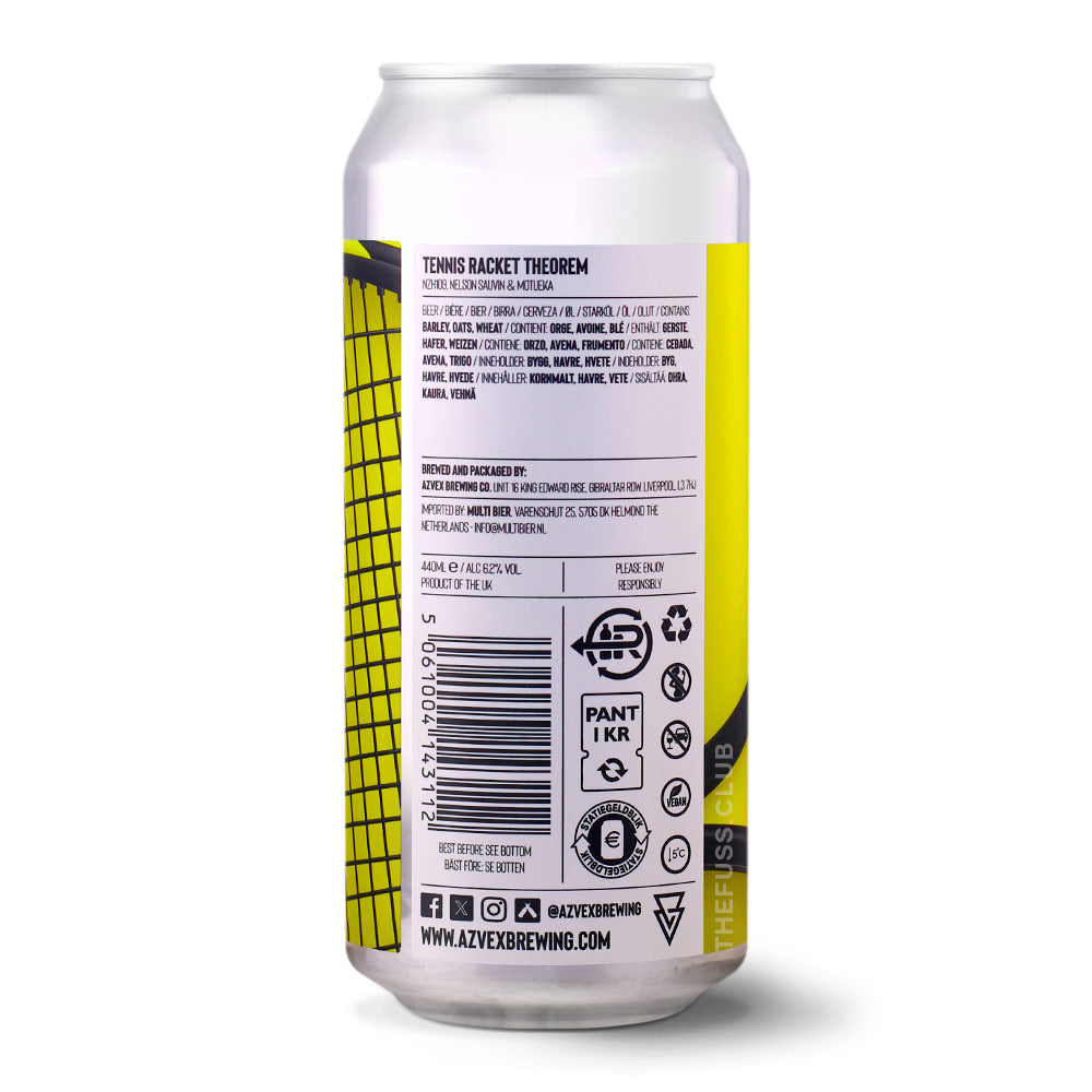 Azvex Brewing Company Tennis Racket Theorem IPA - New England / Hazy craft beer home delivery UK