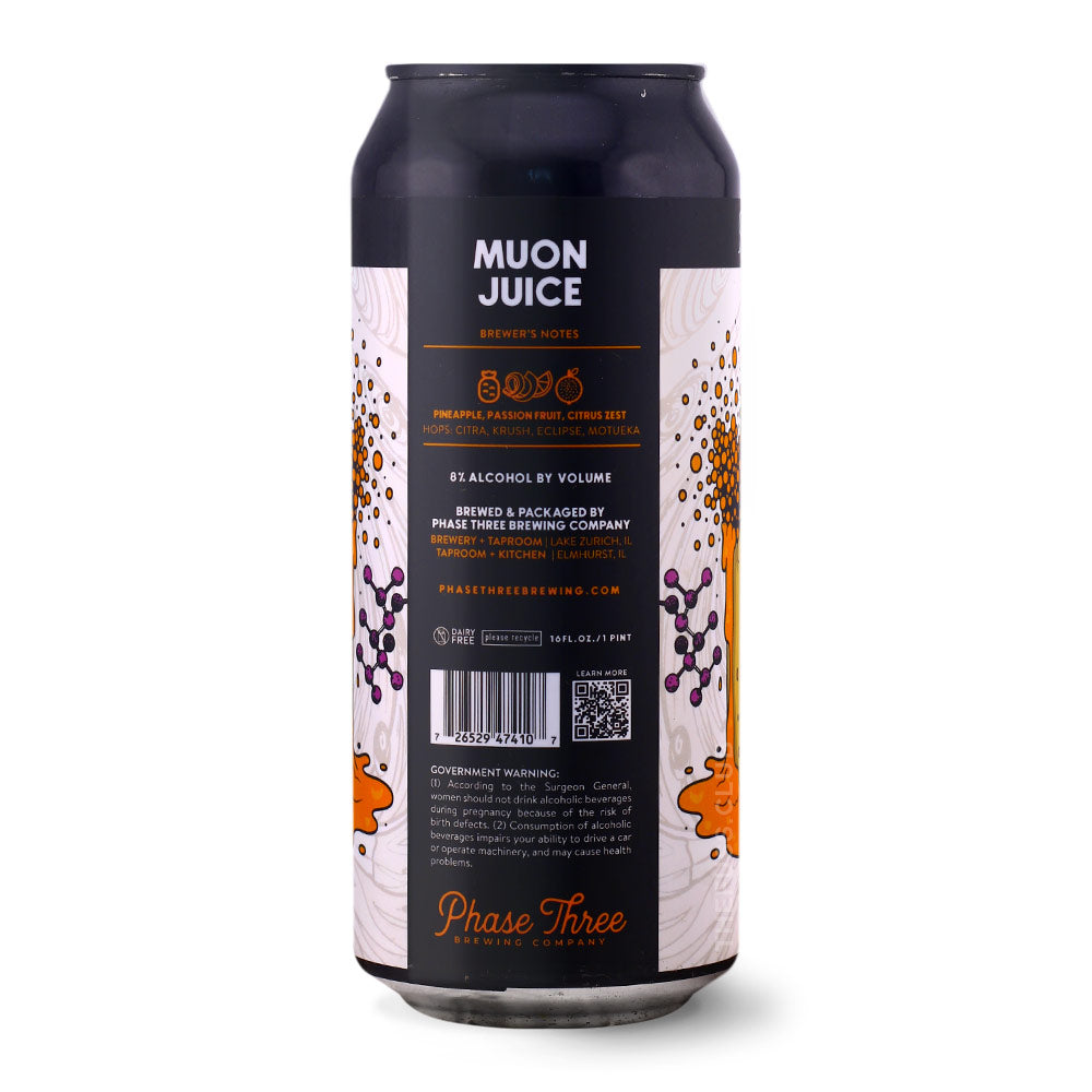 Phase Three Brewing Muon Juice IPA - Imperial / Double New England / Hazy craft beer home delivery UK