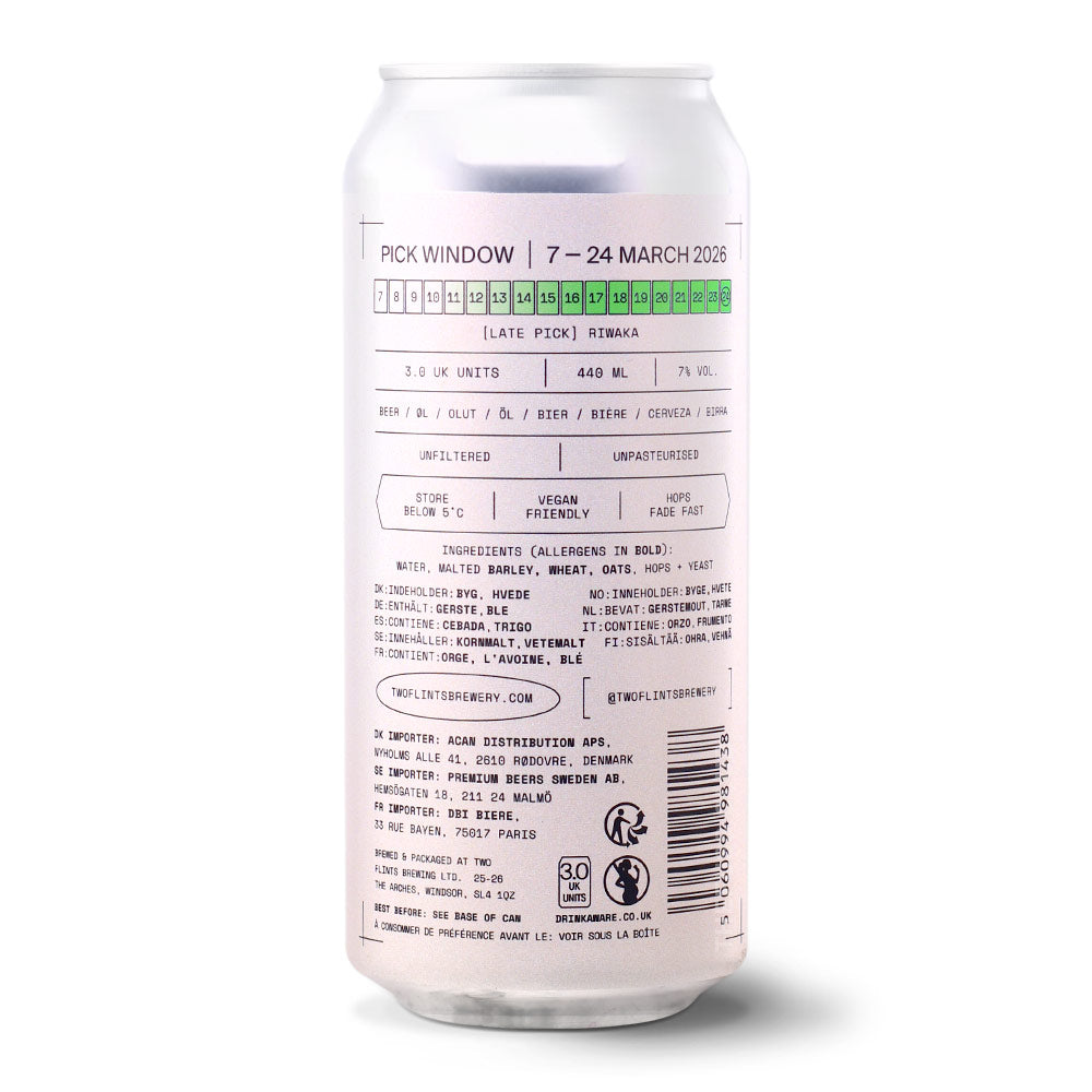 Two Flints Brewery Late Pick (Riwaka) IPA - New England / Hazy craft beer home delivery UK
