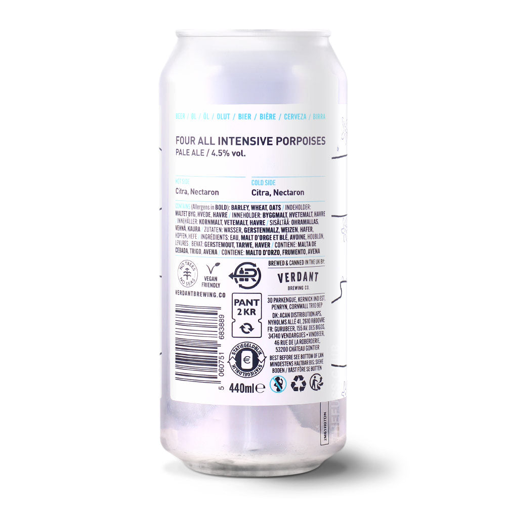 Verdant Brewing Co Four All Intensive Porpoises Pale Ale - New England / Hazy craft beer home delivery UK