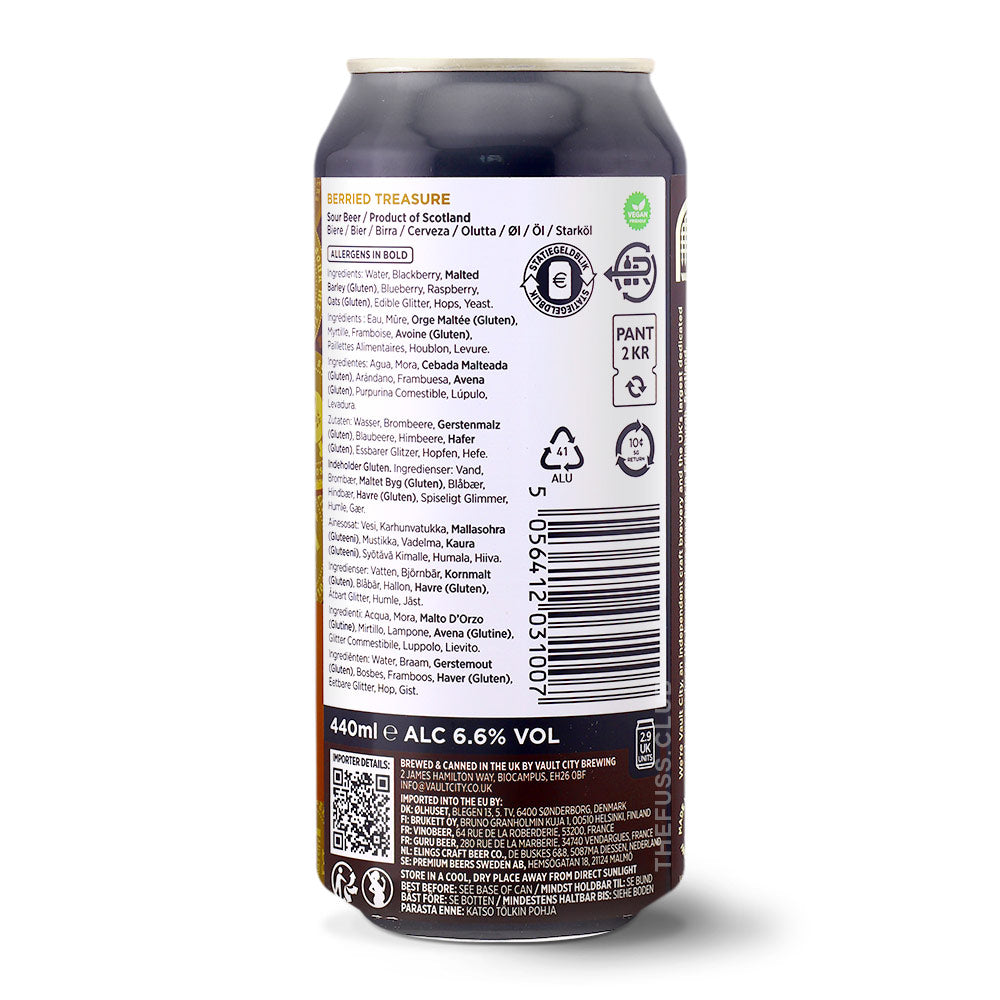 Vault City Brewing Berried Treasure Sour - Fruited craft beer home delivery UK