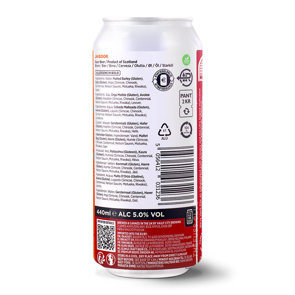 Vault City Brewing Jaisoor IPA - Sour craft beer home delivery UK