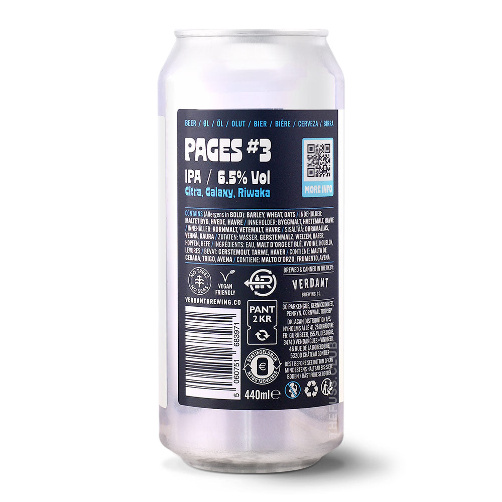 Verdant Brewing Co Pages IPA - New England / Hazy craft beer home delivery UK