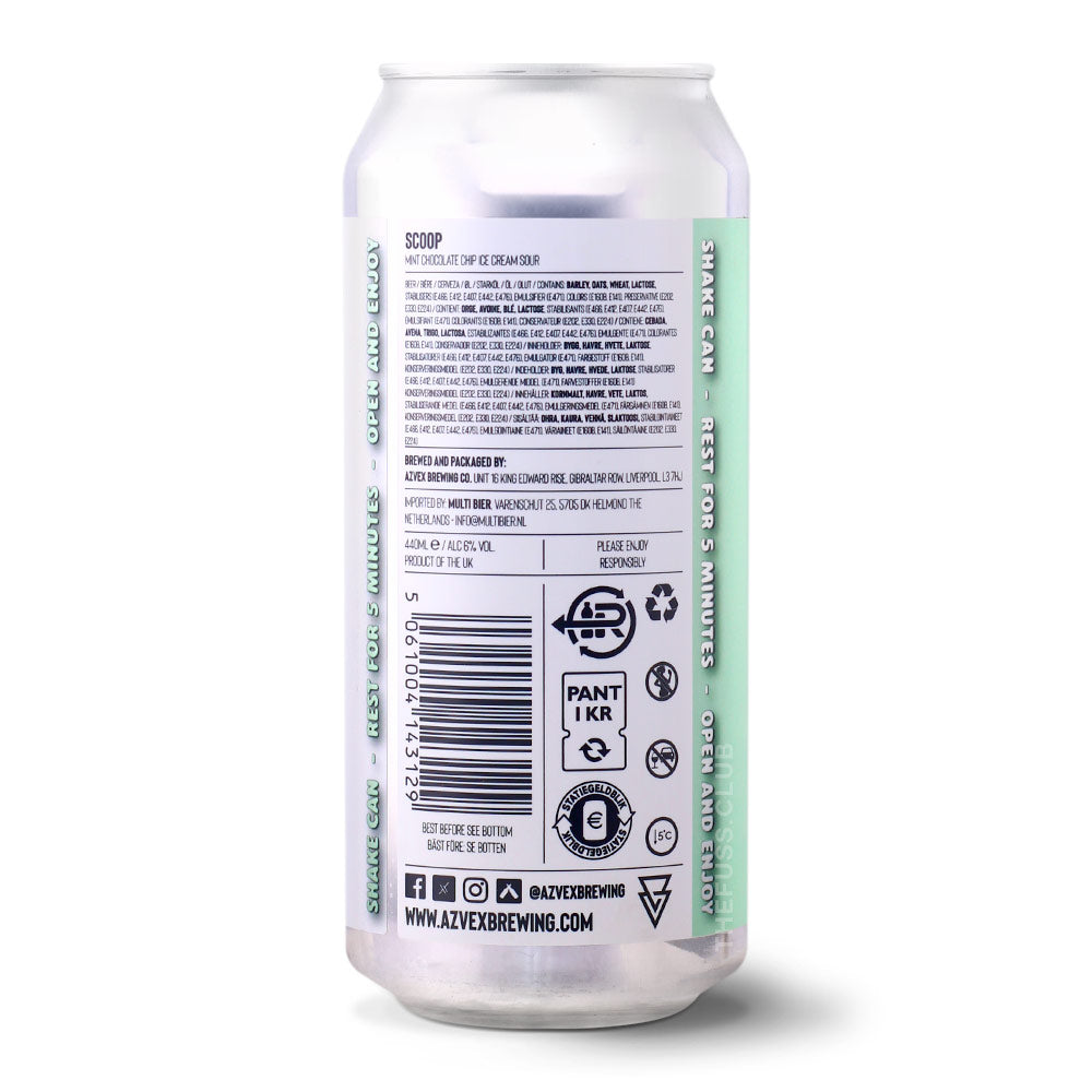 Azvex Brewing Company SCOOP - Mint Chocolate Chip Sour - Smoothie / Pastry craft beer home delivery UK