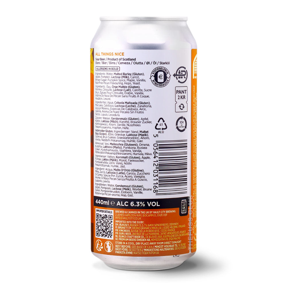 Vault City Brewing All Things Nice Pumpkin / Yam Beer craft beer home delivery UK