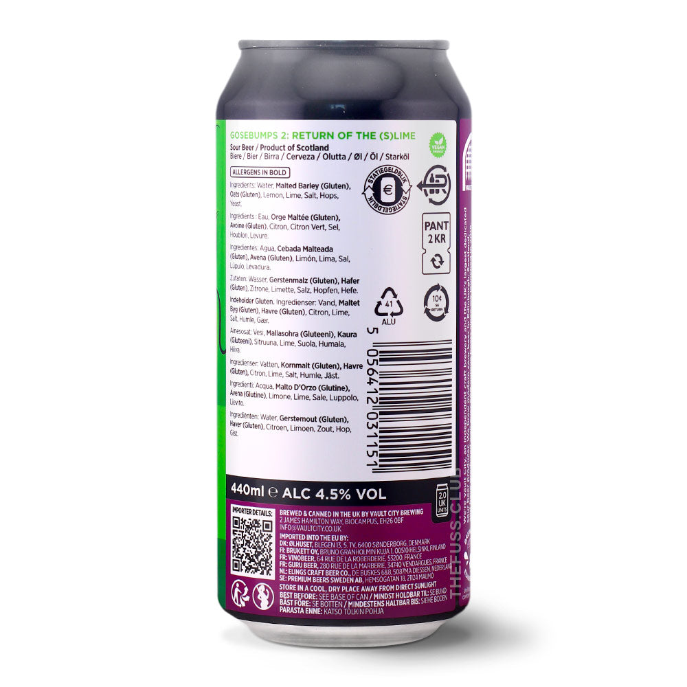 Vault City Brewing Gosebumps 2: Return of the (S)lime IPA - New England / Hazy craft beer home delivery UK
