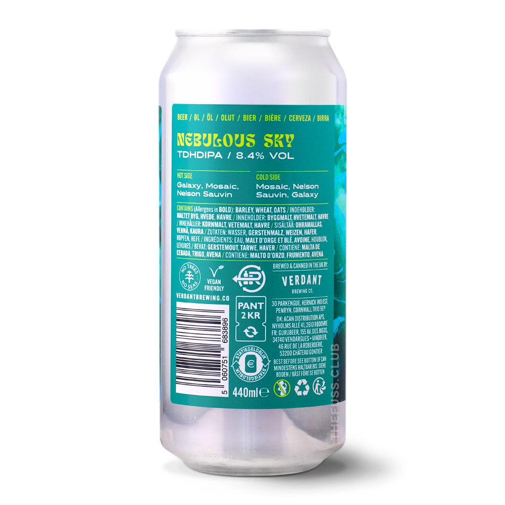 Verdant Brewing Co Nebulous Sky IPA - Imperial / Double New England / Hazy craft beer home delivery UK