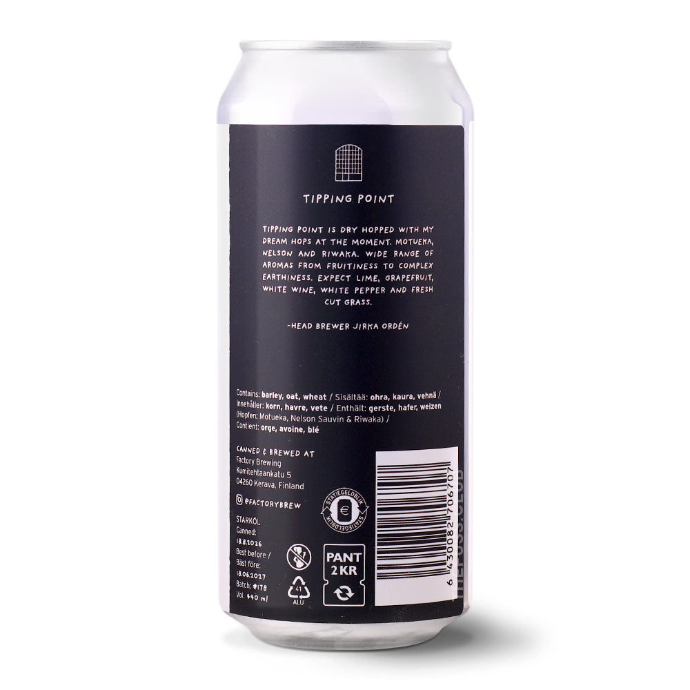 Factory Brewing Tipping Point IPA - Imperial / Double New England / Hazy craft beer home delivery UK