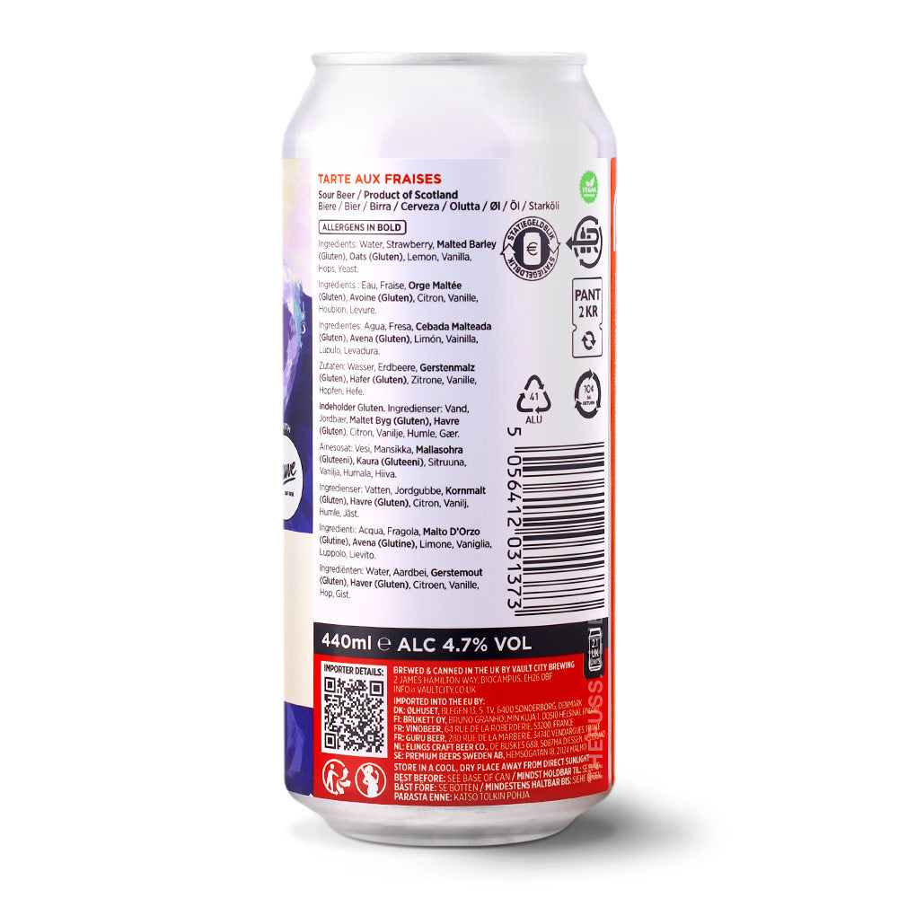 Vault City Brewing Tarte Aux Fraises Sour - Fruited craft beer home delivery UK