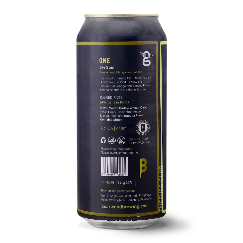 Bearwood Brewing ONE SOUR Sour - Fruited craft beer home delivery UK