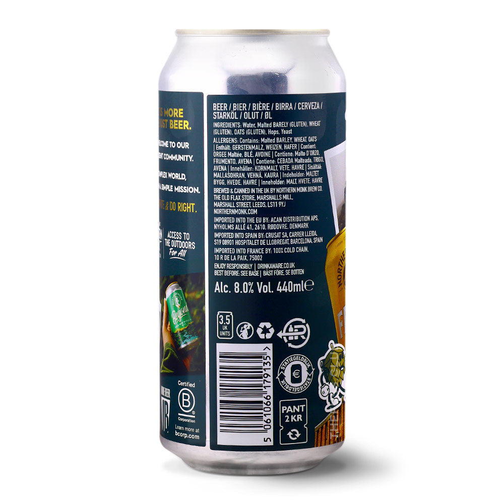 Northern Monk Milestone 13th Birthday DIPA IPA - Imperial / Double New England / Hazy craft beer home delivery UK