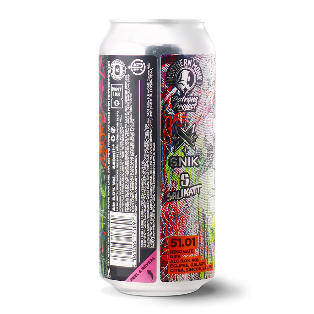 PATRONS PROJECT 51.01 // SNIK // RESONATE // NORTHERN MONK X SALIKATT // DIPA, 8.0%