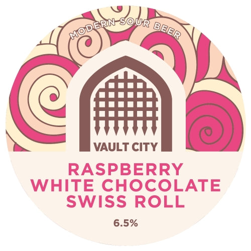 Load image into Gallery viewer, Raspberry White Chocolate Swiss Roll, 6.5%
