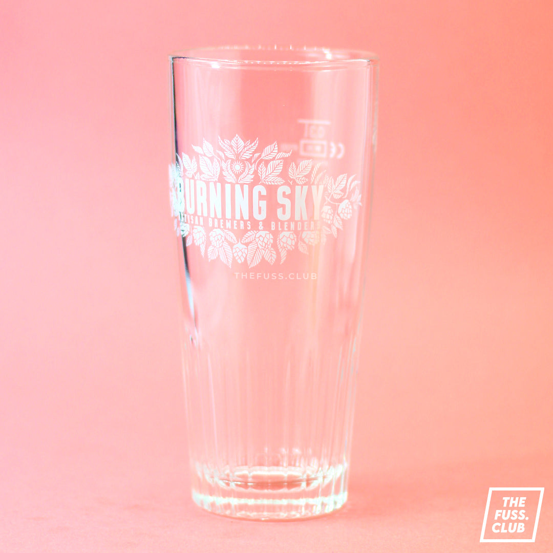 Burning Sky Brewery | Classic Fluted - 33cl, White Print | Craft Merch